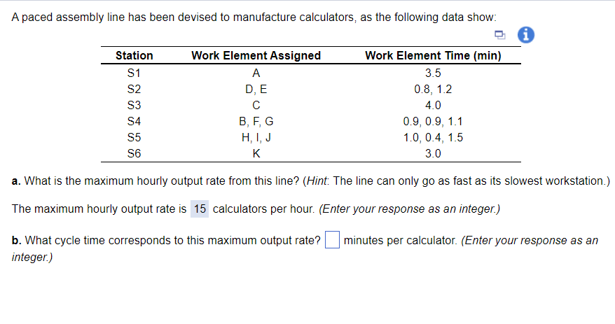 A paced assembly line has been devised to