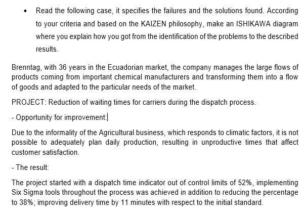 Read the following case, it specifies the