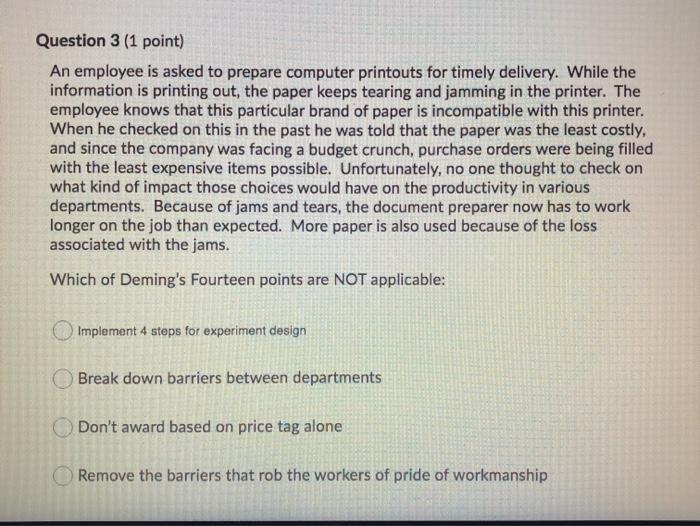 Question 1 (1 point) Uncontrolled variation