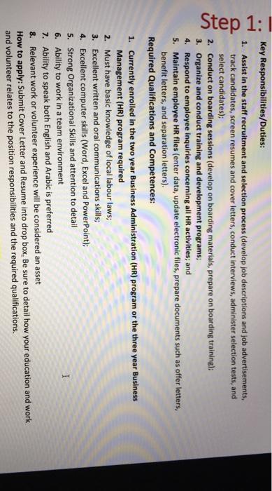 Job Search Activity (Step 2 & Step 3):