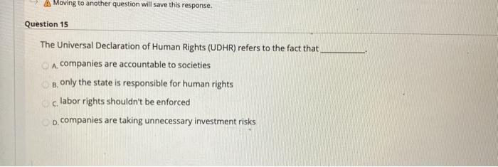 Moving to another question will save this