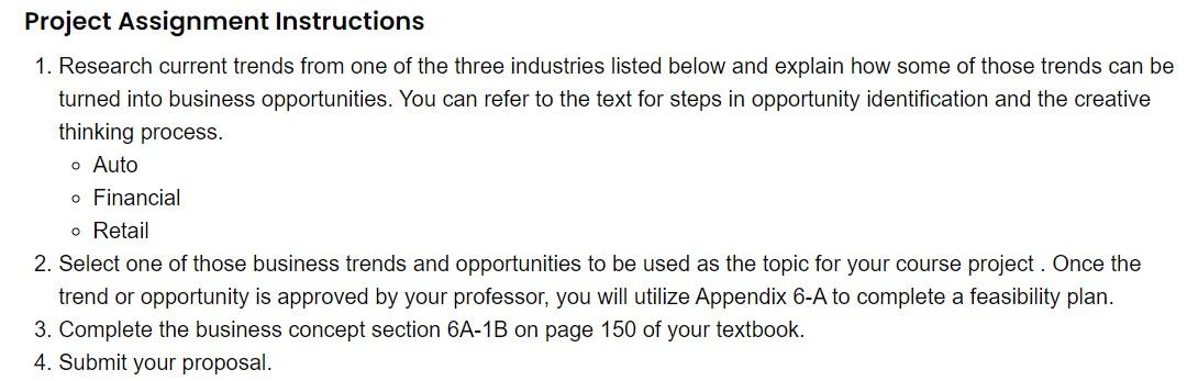 Project Assignment Instructions 1. Research