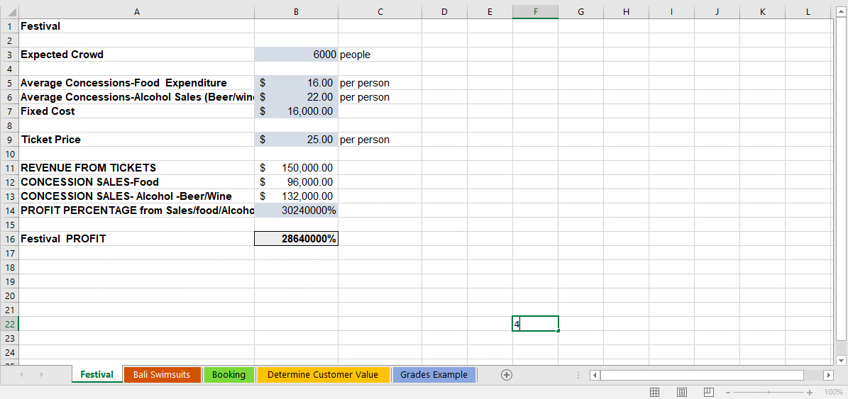 D E F G . 1 K L A B 1 Festival 2 3 Expected Crowd