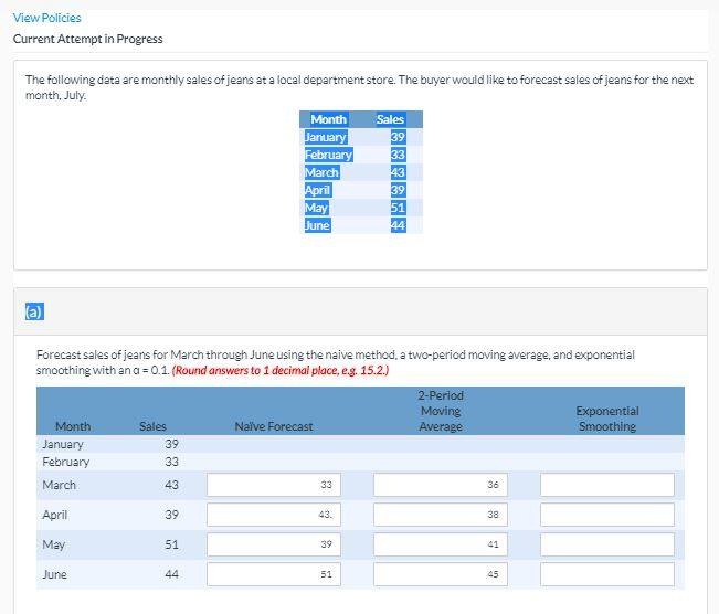 How do I calculate the exponential smoothing need