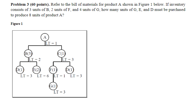 Please show work clearly for each step. Problem 3