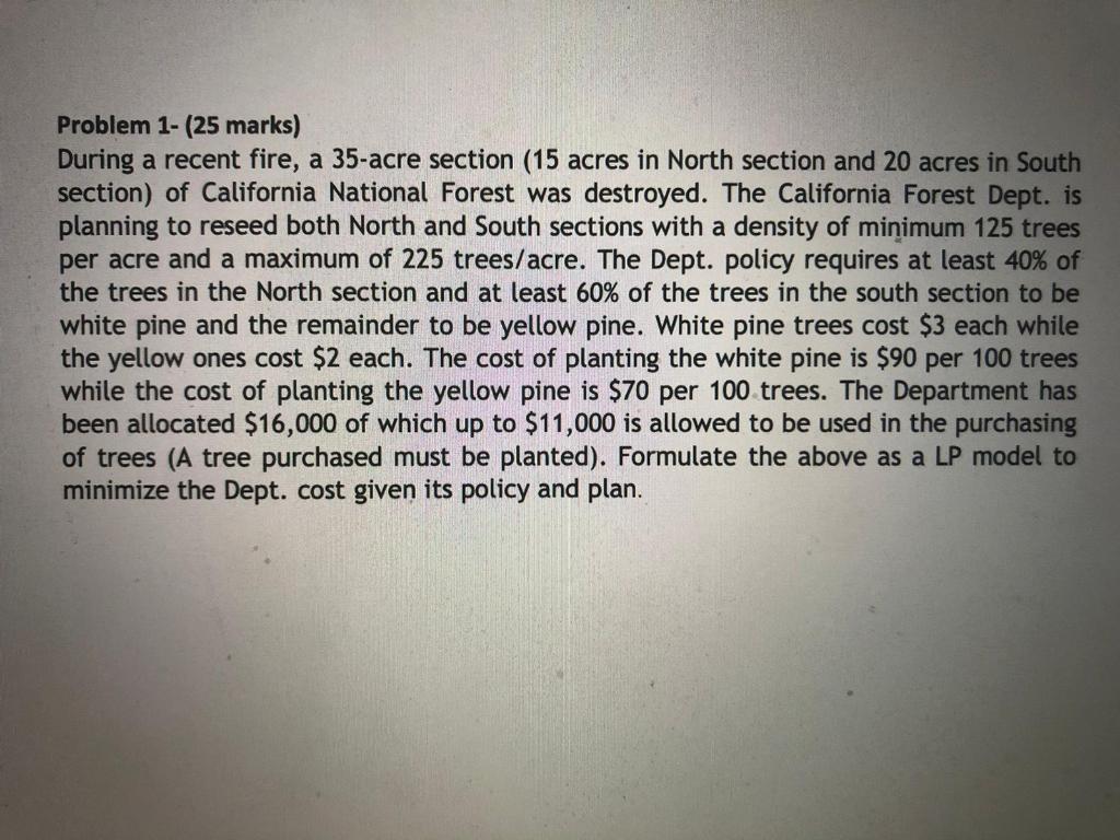 Problem 1- (25 marks) During a recent fire, a