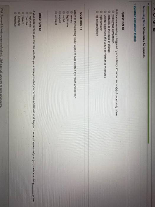 Remaining Time: 59 minutes, 57 seconds. Question