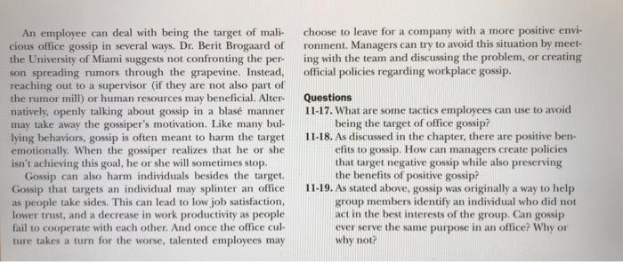 CASE INCIDENT 2 Trying to Cut the Grapevine