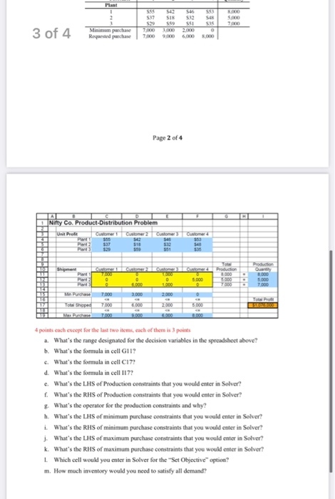Question 2: Excel Solution (50 Points) The Nifty