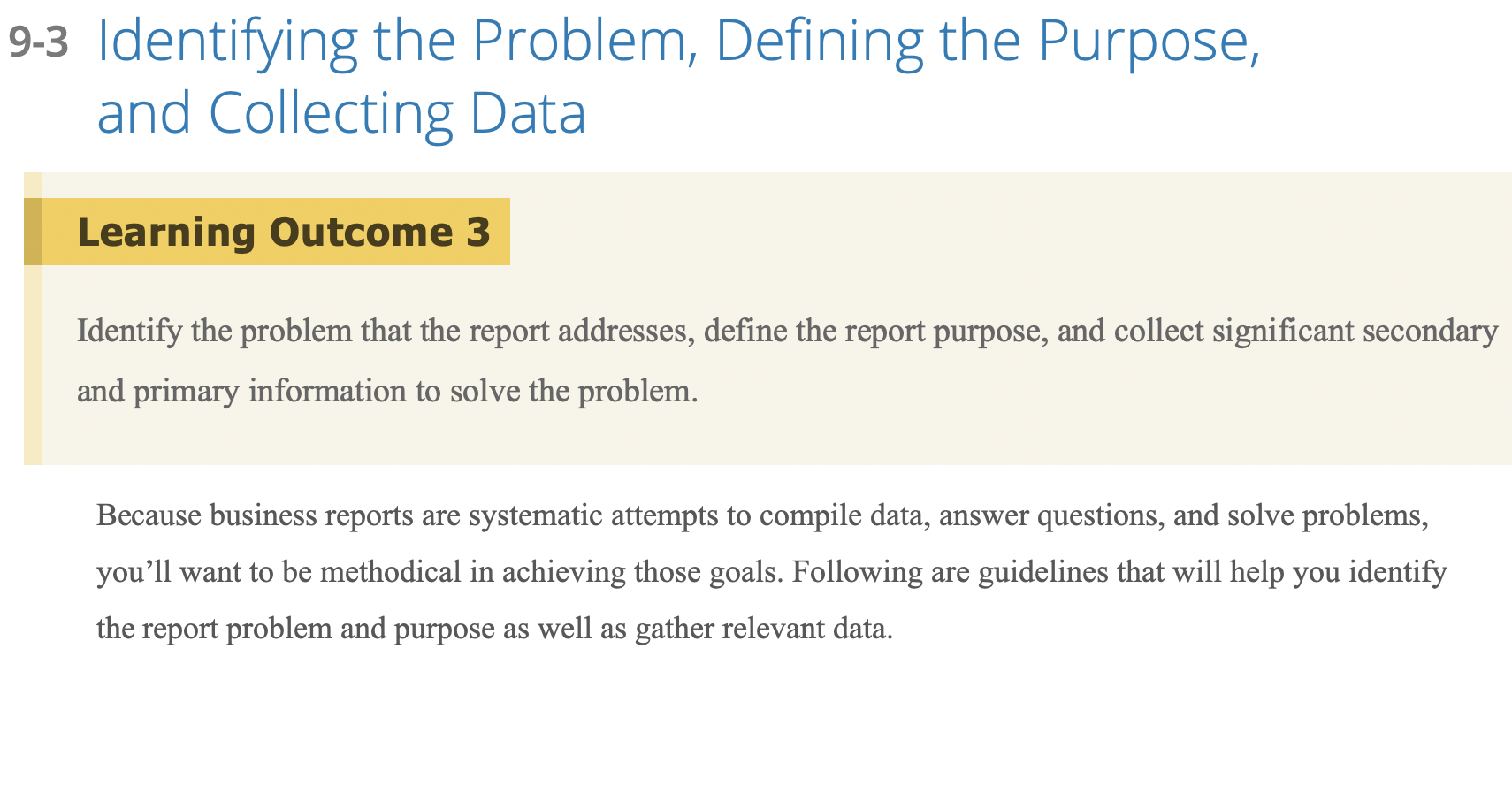 3 Identifying the Problem, Defining the Purpose,