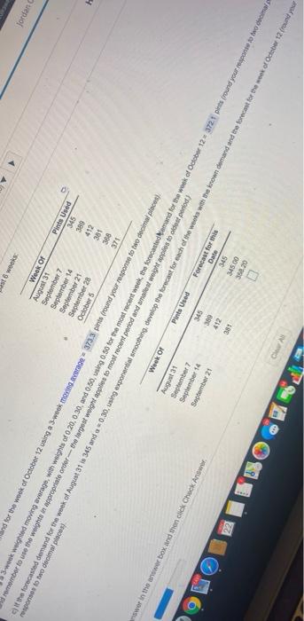 6 weeks Jordan Answer in the answer box and then