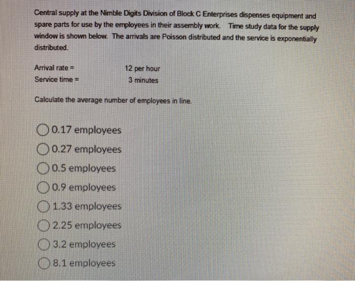 Central supply at the Nimble Digits Division of