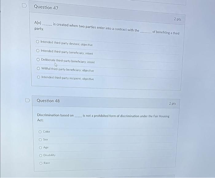 Question 47 2 pts A[n] is created when two