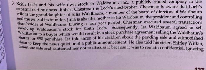 use IRac method please and thanks 3. Keith Loeb