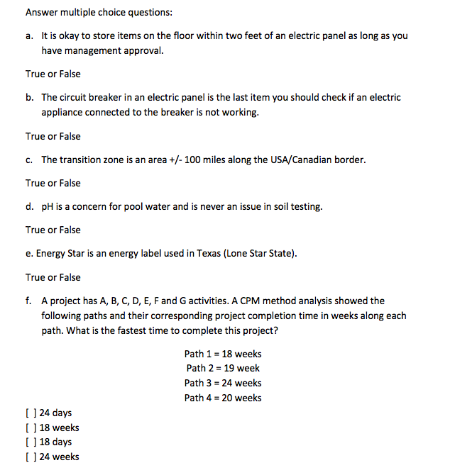 Answer multiple choice questions: a. It is okay