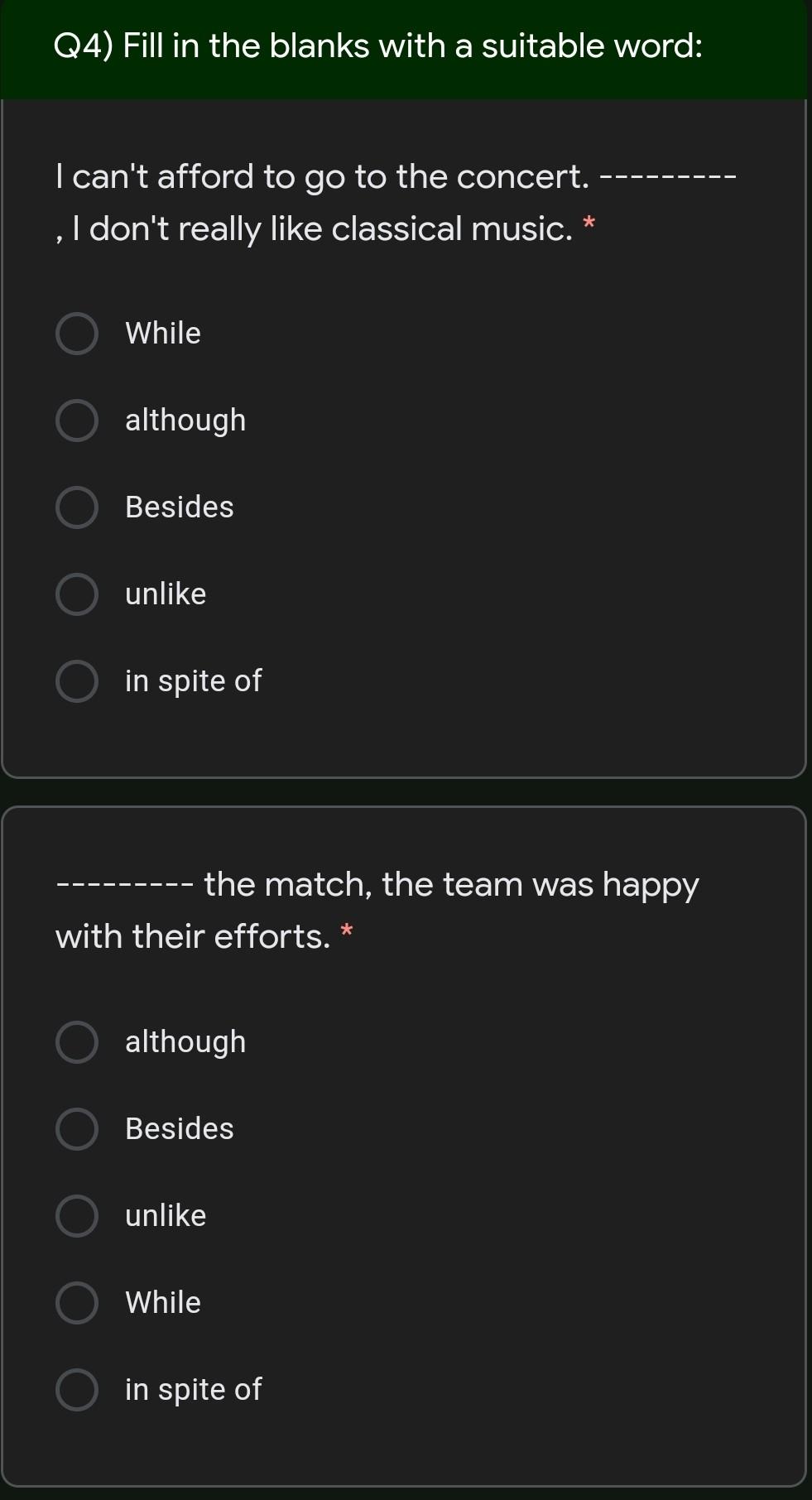 l need sol,please.. Q4) Fill in the blanks with a