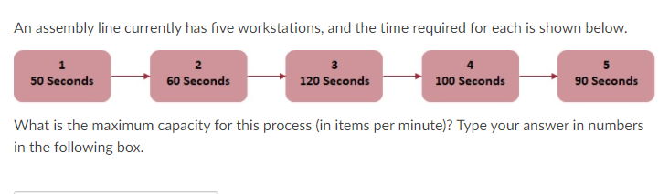 An assembly line currently has five workstations,