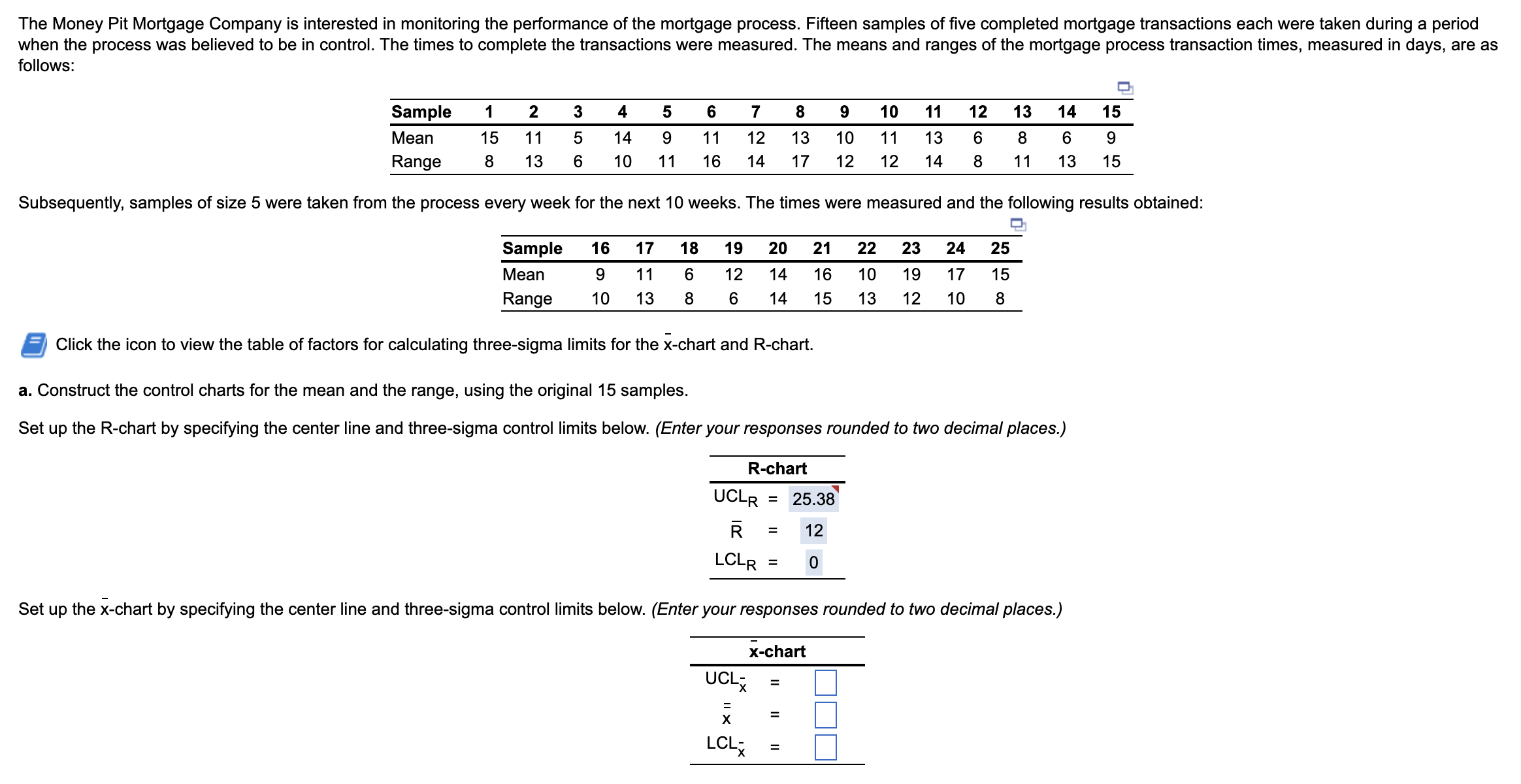 Reference Factors for calculating three-sigma