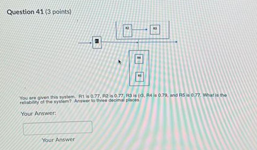 Question 41 (3 points) 3 You are given this