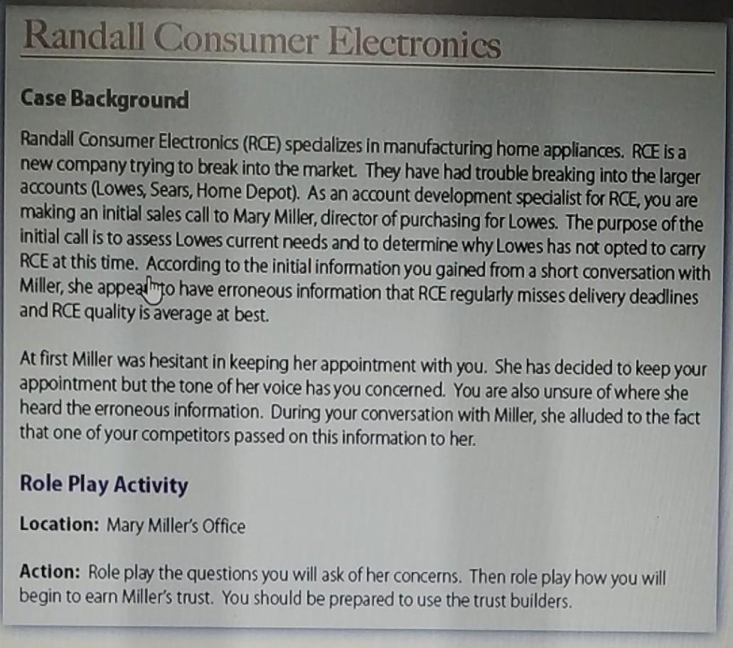 Randall Consumer Electronics Case Background