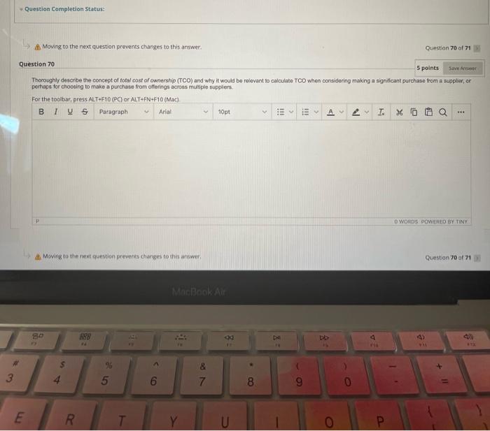 # 3 Question Completion Status: Moving to the