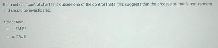 A shift in the process mean for a measured