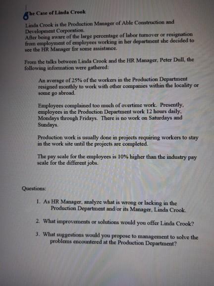 1. As HR Manager, analyze what is wrong or