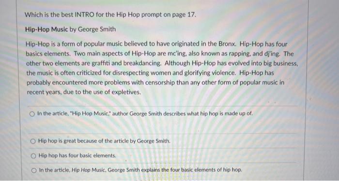 Select the best intro for the source title