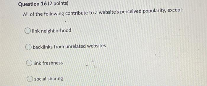 Question 14 (2 points) If a company's ORM