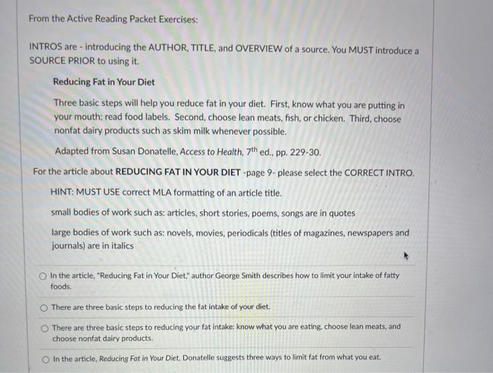 Select the best intro for the source title