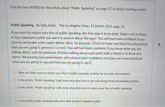 Select the best intro for the source title