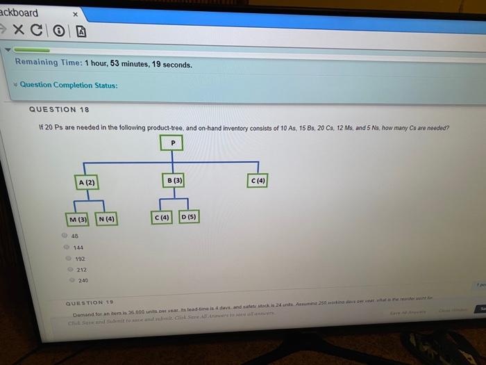 ackboard > XC Remaining Time: 1 hour, 53 minutes,