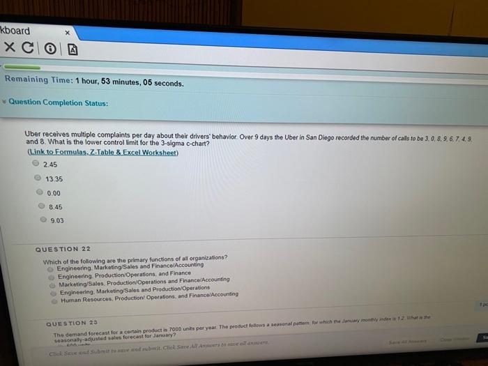 ackboard > XC Remaining Time: 1 hour, 53 minutes,
