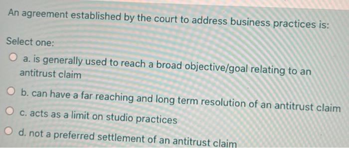 An agreement established by the court to address