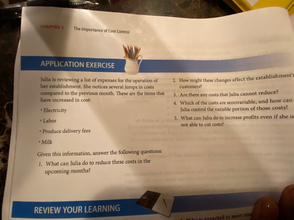 CHAPTER 1 The Importance of Cost Control