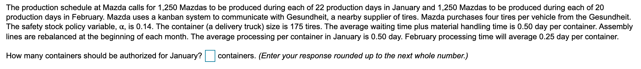 Hint: Is NOT 717 The production schedule at Mazda