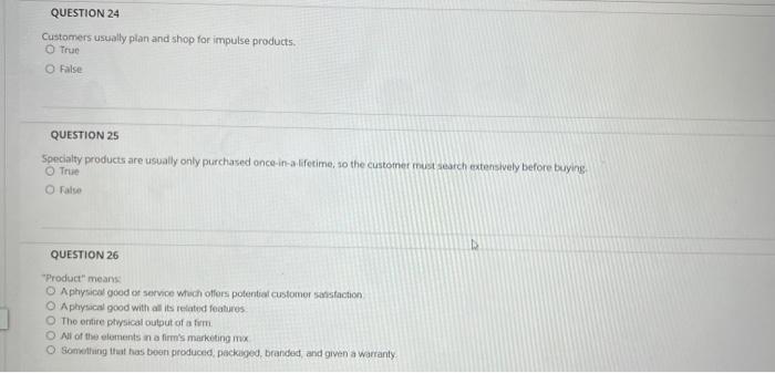 Customers usually plan and shop for impulse