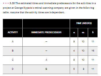 A) Calculate the expected time and variance for