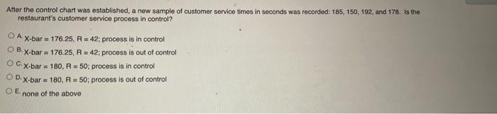 Variable Control Chart Constants Sample Size N