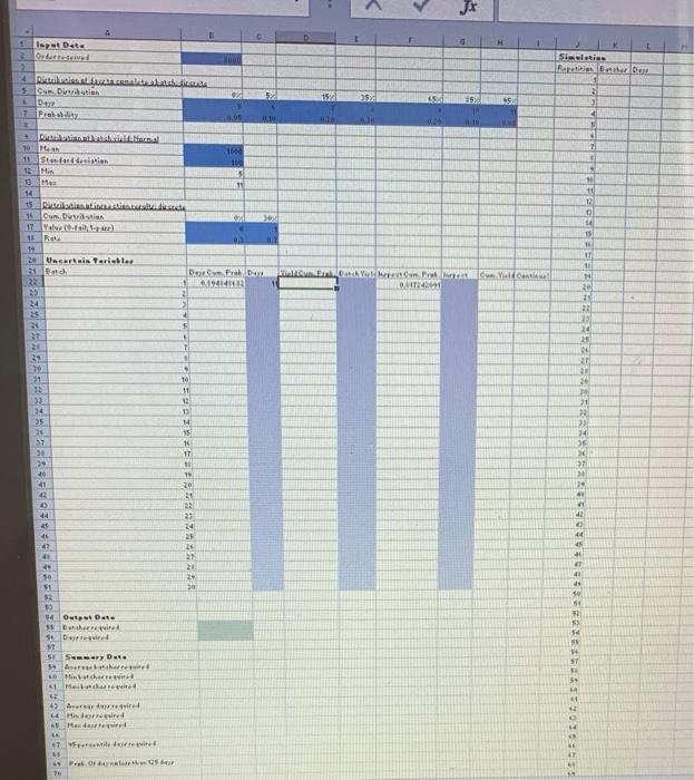 Please give formulas for excel input. QUESTION 2
