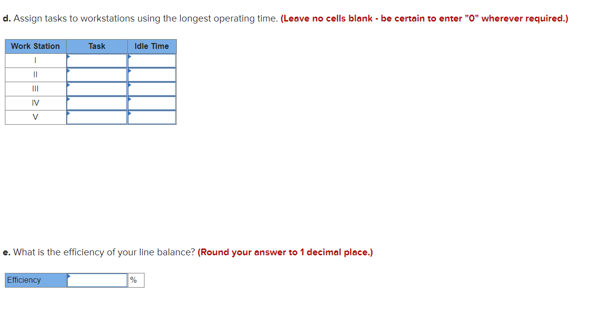 Problem 8-9 (Algo) An assembly line is to be