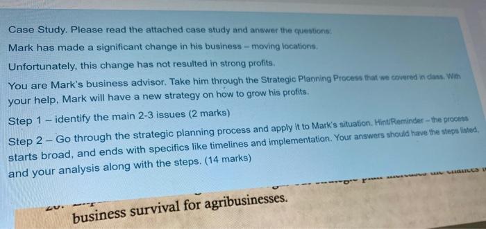 Case Study. Please read the attached case study