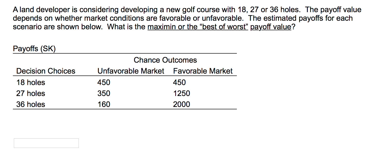 A land developer is considering developing a new