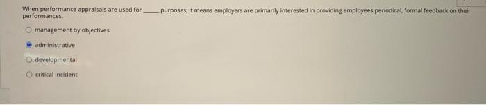 What are three ways that performance can be