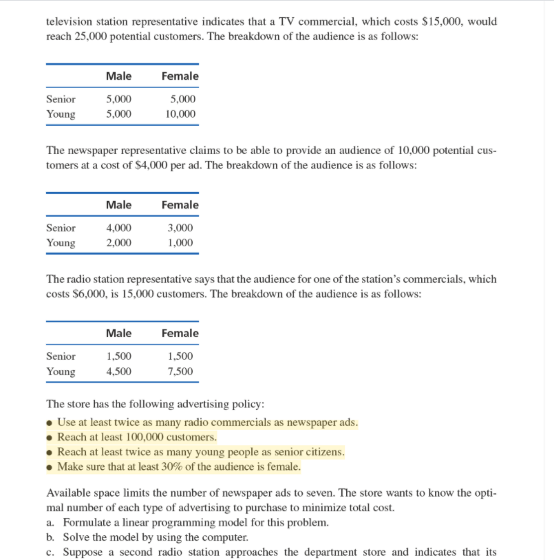 It is necessary for it to be solved on Excel. I
