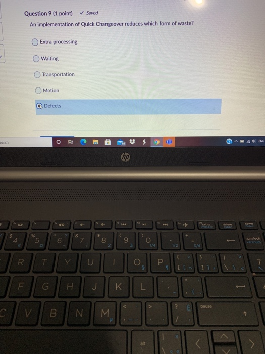 Question 9 (1 point) Saved An implementation of