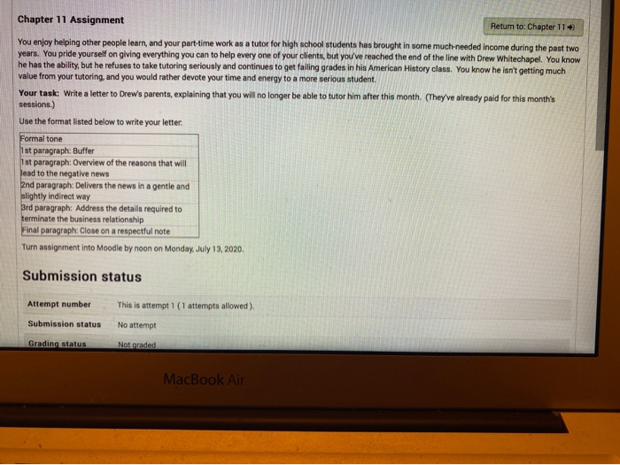 any help?? Chapter 11 Assignment Return to: