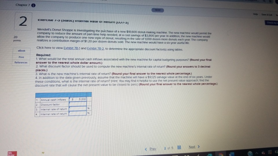 Chapter 70 2 Exercise - Stic) invernai Rate or