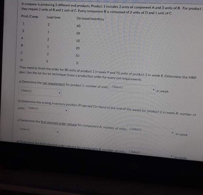 please help asap Determine the ending inventory