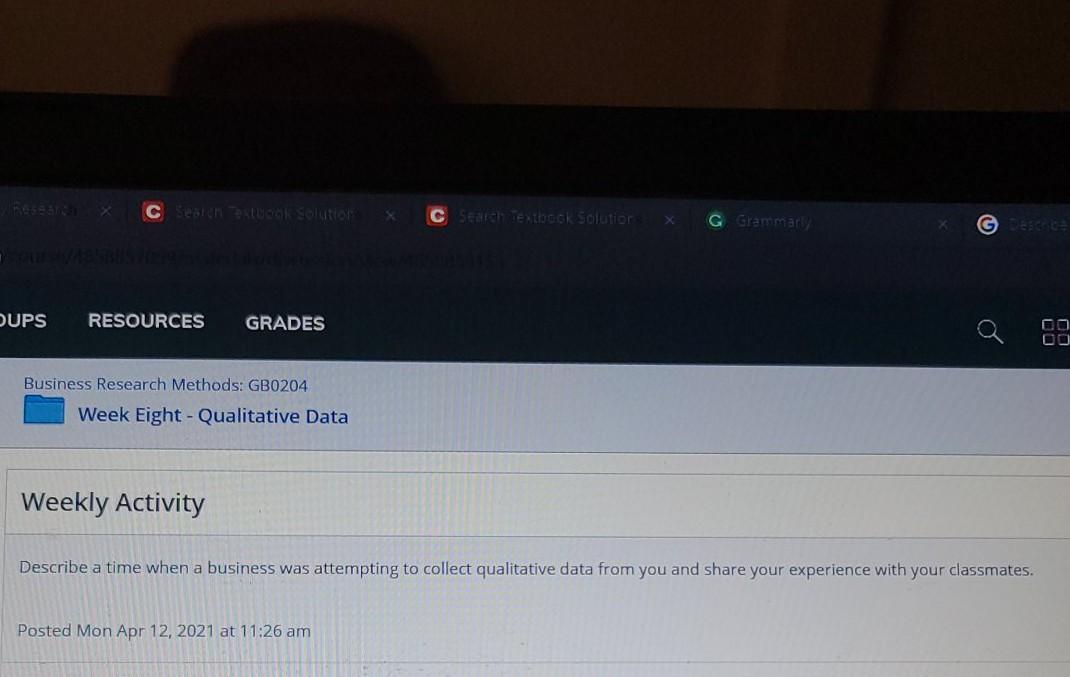 CSerama UDOS CSE Textbook Solution x G Grammarly